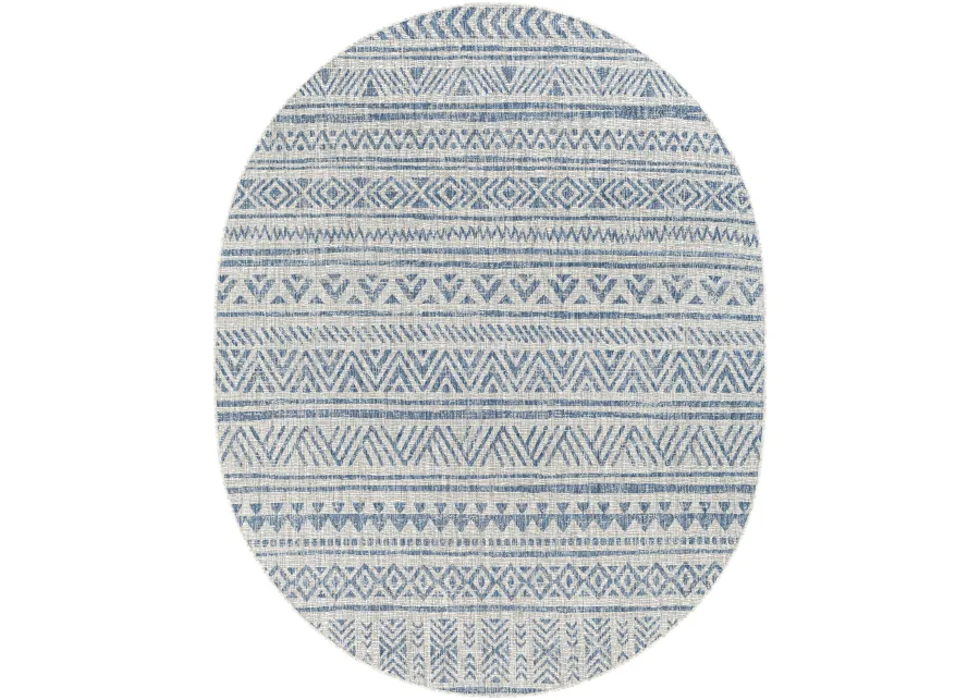 Eagean EAG-2347 7'10' x 10' Oval Blue Rug