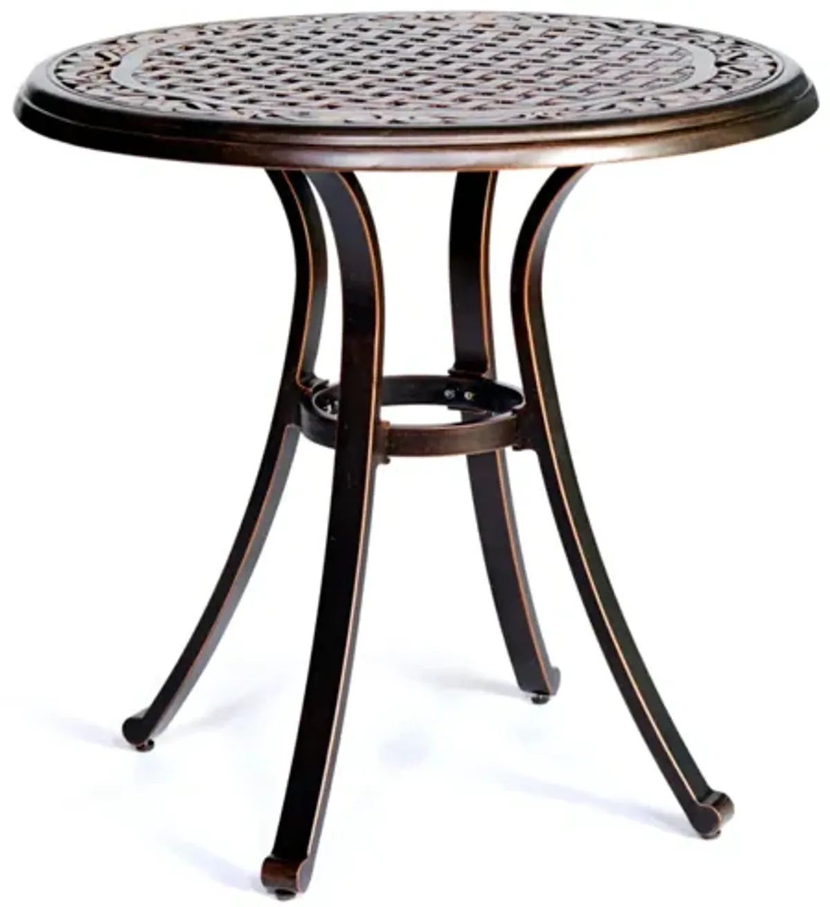 MONDAWE 28 in. H Outdoor Bistro Table Elegant Aluminum Round Table for Patio Balcony