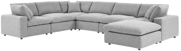 Commix Down Filled Overstuffed Boucle 7-Piece Sectional Sofa
