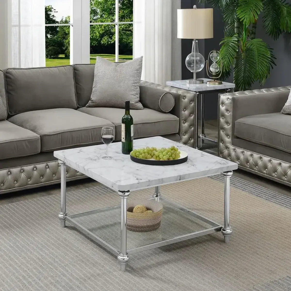 Convenience Concepts Roman II Square Coffee Table