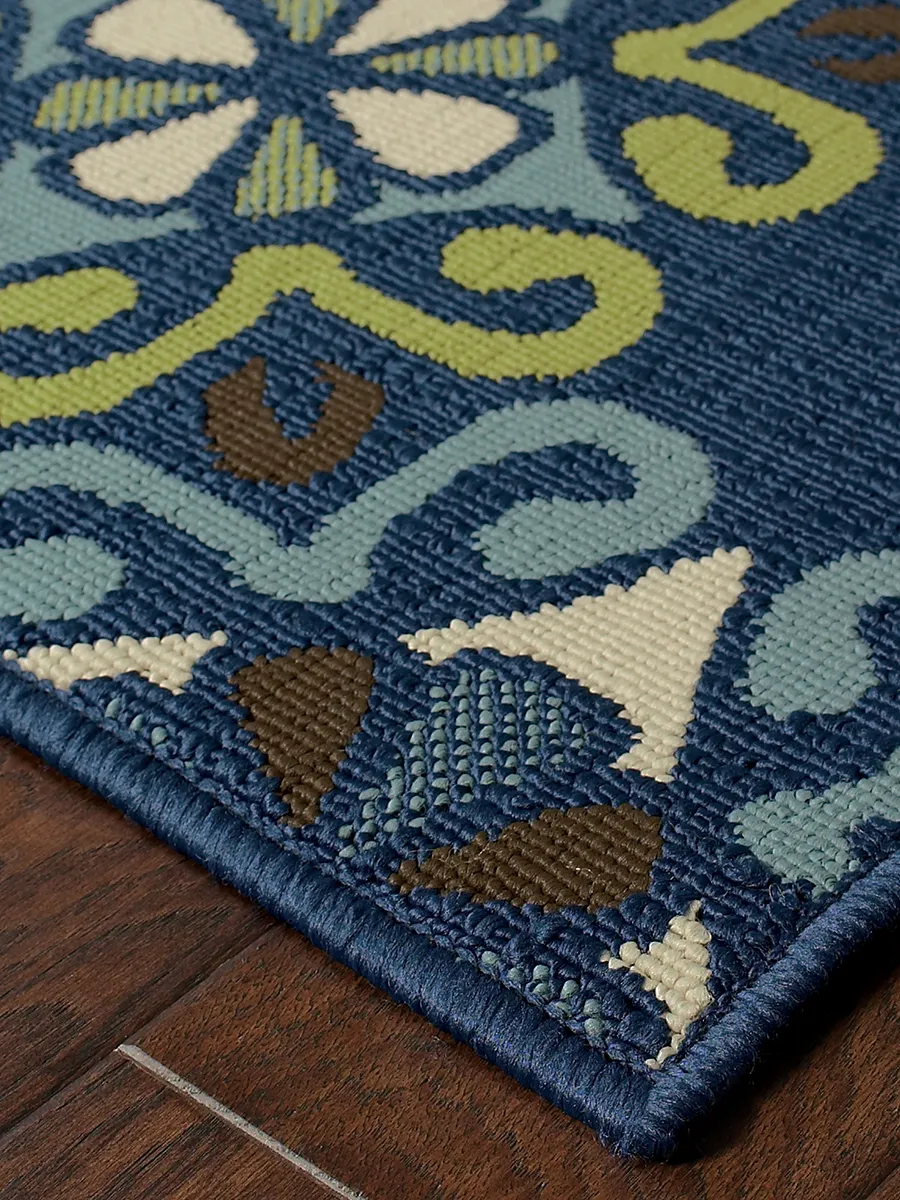 Caspian 2'3" x 7'6" Blue Rug