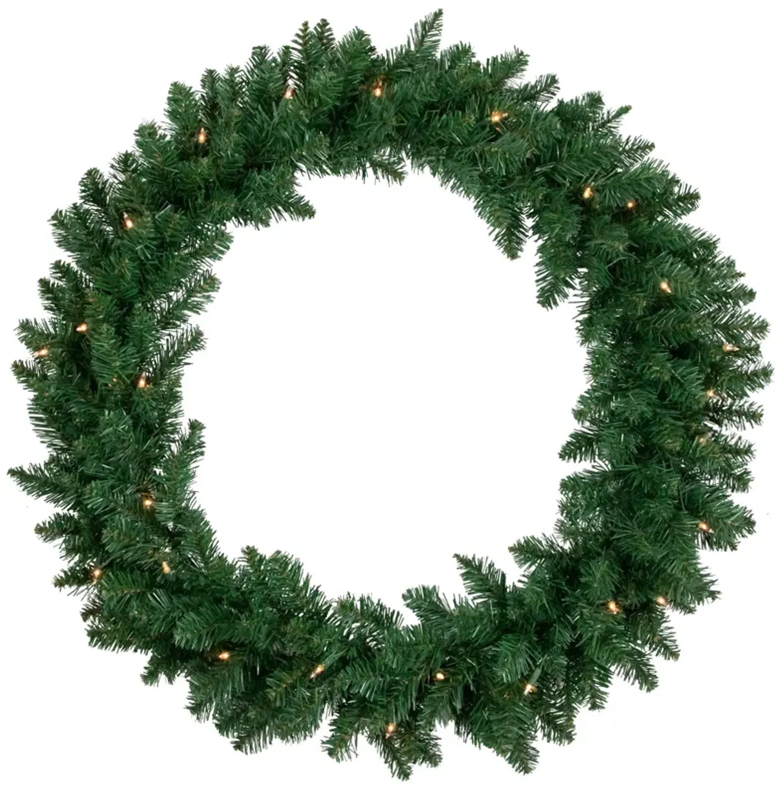 36" Pre-Lit Everett Pine Artificial Christmas Wreath  Clear Lights