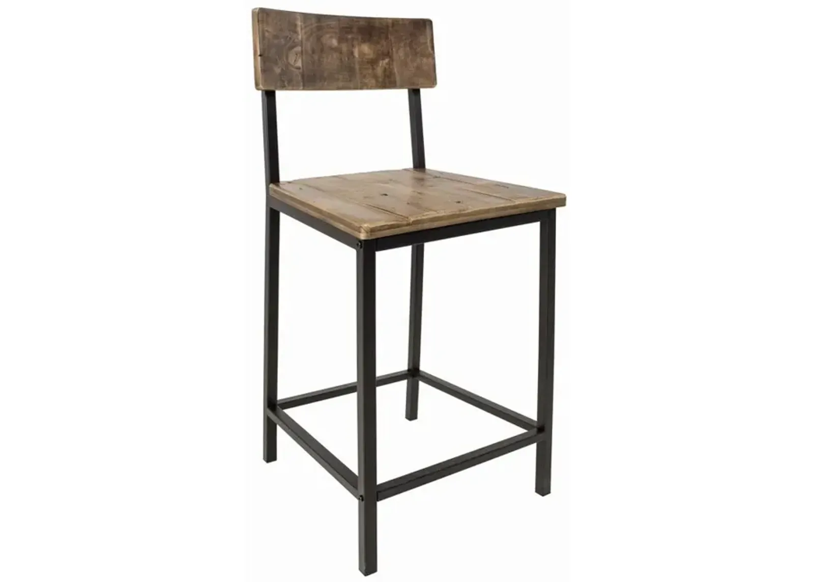 Reclaimed Wood Counter Stool, Set Of 2