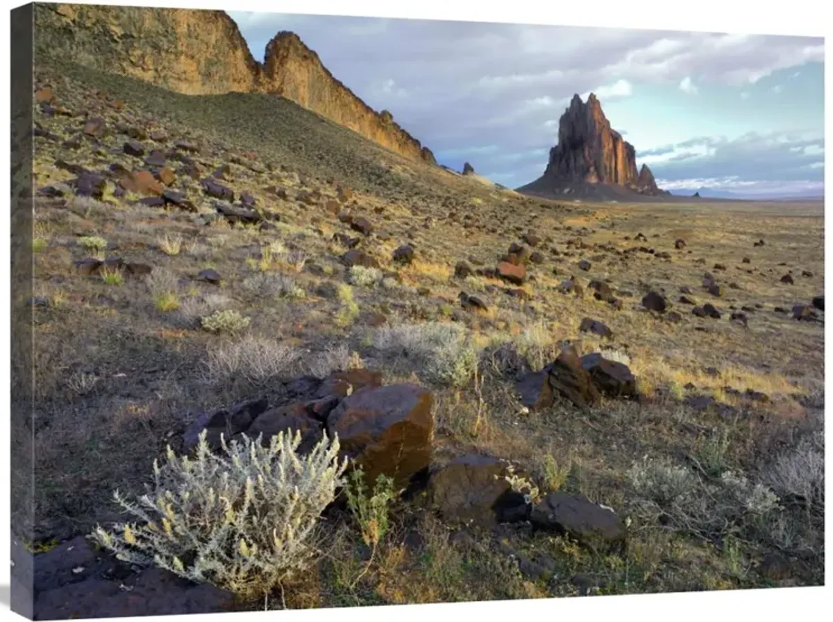 Shiprock, the basalt core of an extinct volcano, New Mexico-Canvas Art-32x24