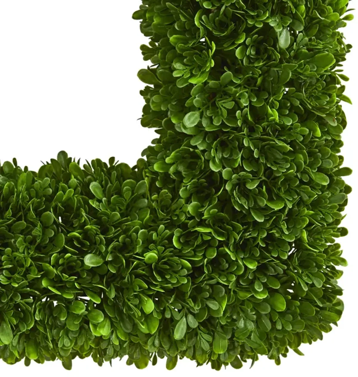 Nearly Natural 17-in Tea Leaf Square Wreath UV Resistant (Indoor/Outdoor)