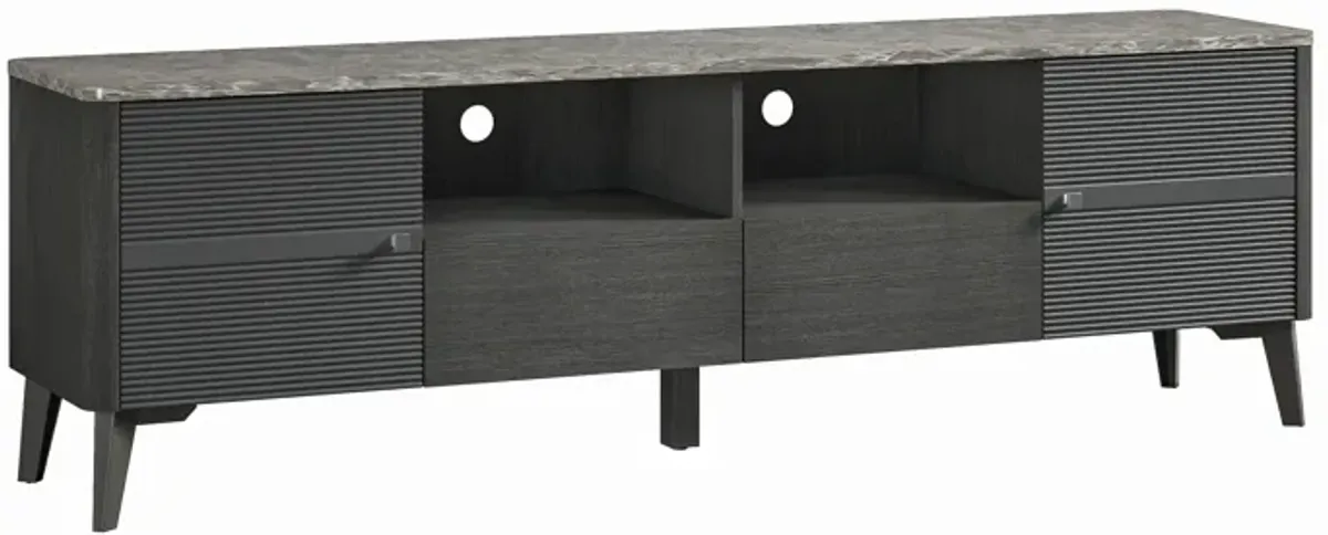 FESTIVO Stylish 70-Inch TV Stand with Marble-Printed Top