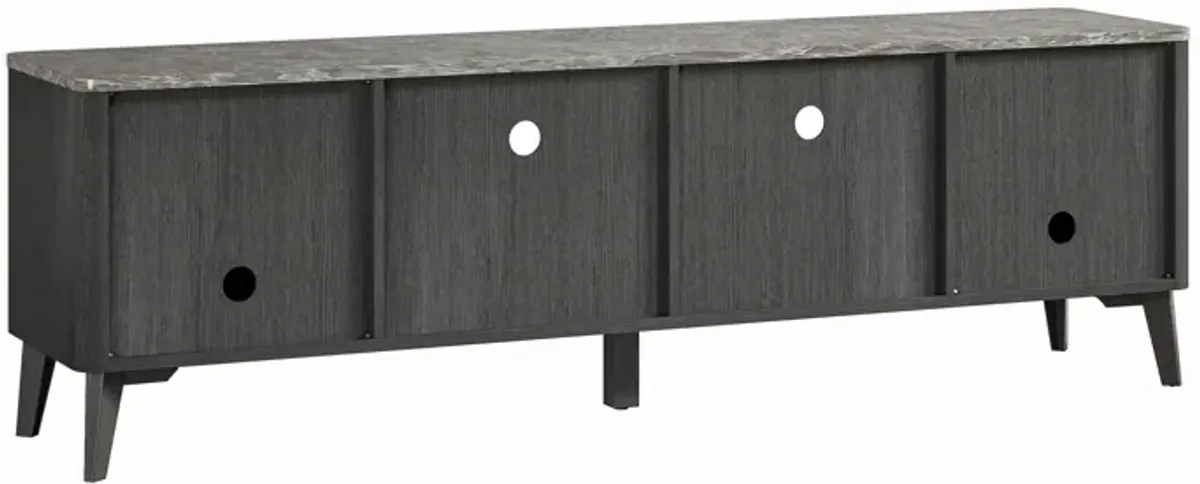 FESTIVO Stylish 70-Inch TV Stand with Marble-Printed Top