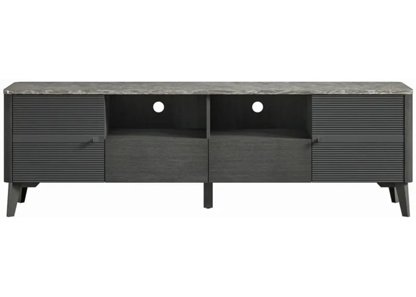 FESTIVO Stylish 70-Inch TV Stand with Marble-Printed Top