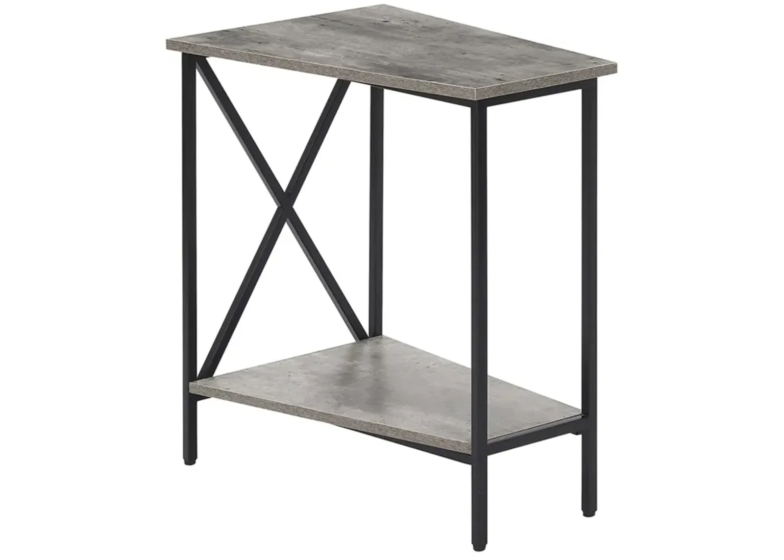 Convenience Concepts Tucson Wedge End Table, Faux Birch / Black