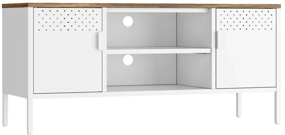 Landen White TV Stand