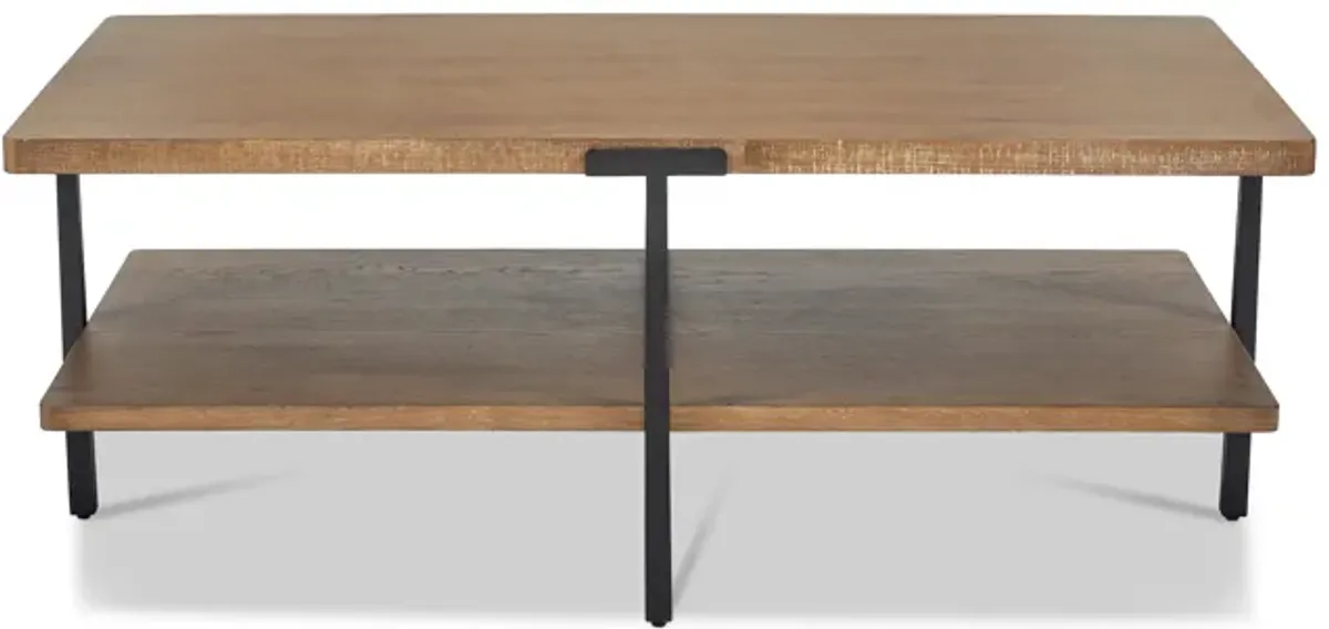 Millwork Brown Rectangular Coffee Table
