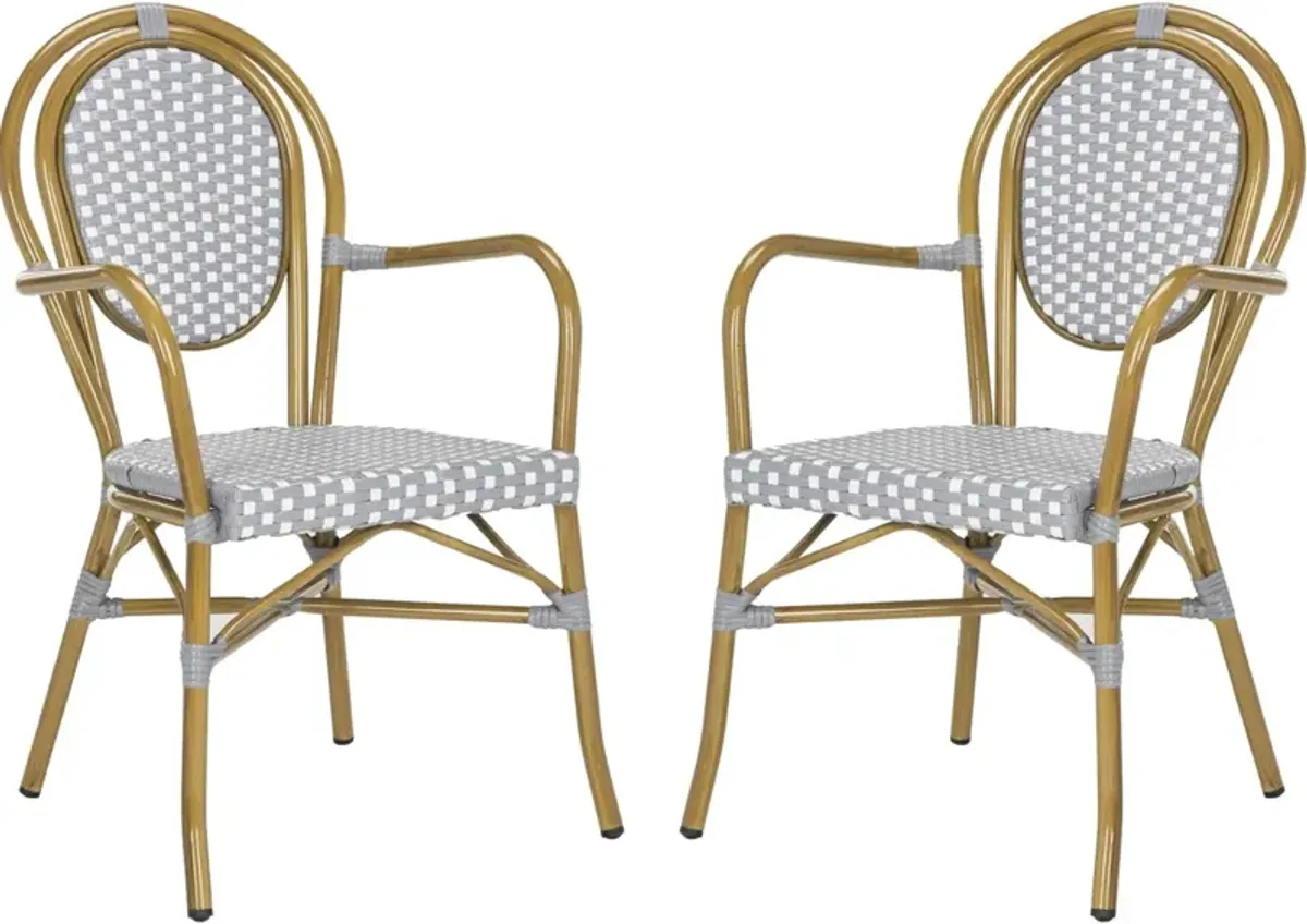 Belen Kox Riviera Bistro Stacking Arm Chair Set, Belen Kox