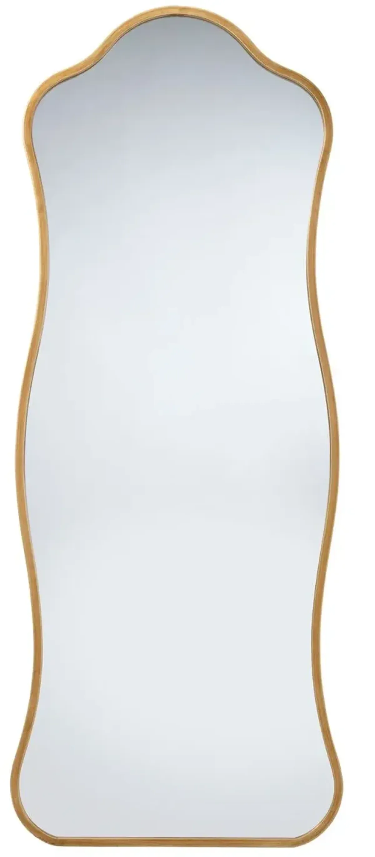 Aurora Floor Mirror-Brass