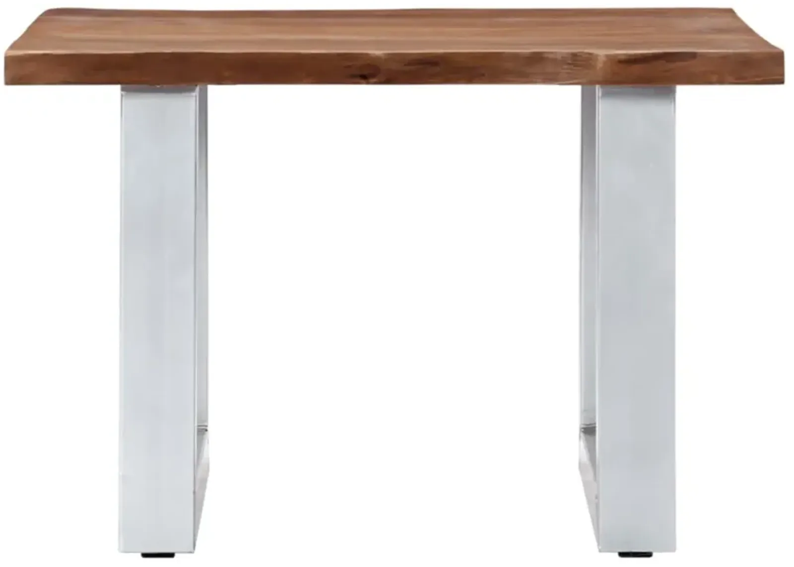 vidaXL Coffee Table with Live Edges 23.6"x23.6"x15.7"