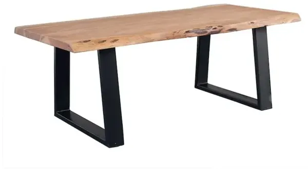 Porter Designs Manzanita Live Edge Solid Acacia Wood Coffee Table, Natural