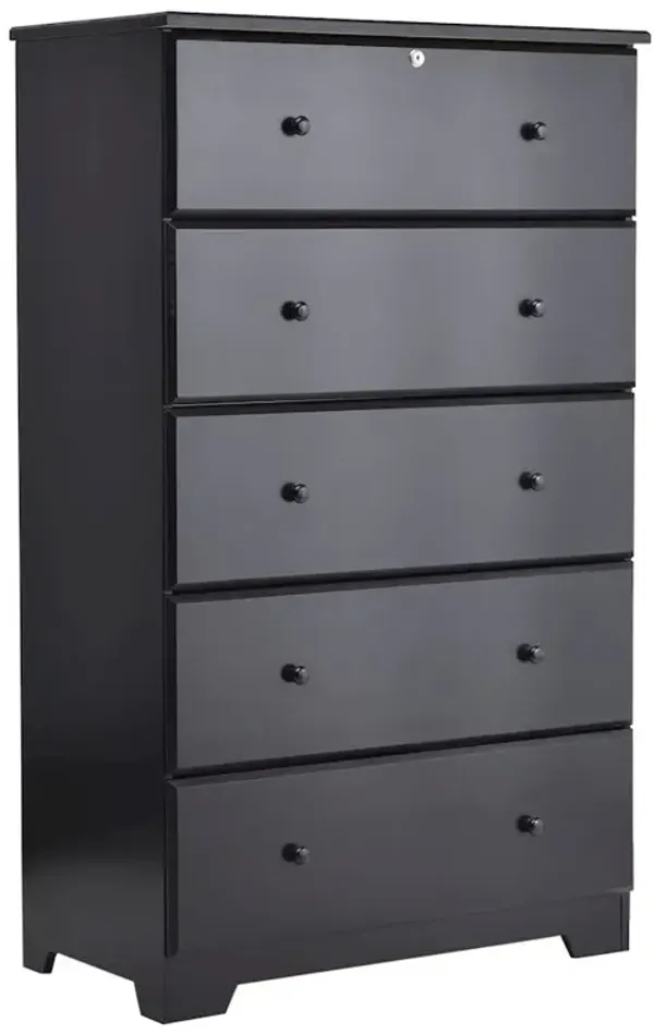 Solid Pine Wood 5 Drawer Chest Dresser