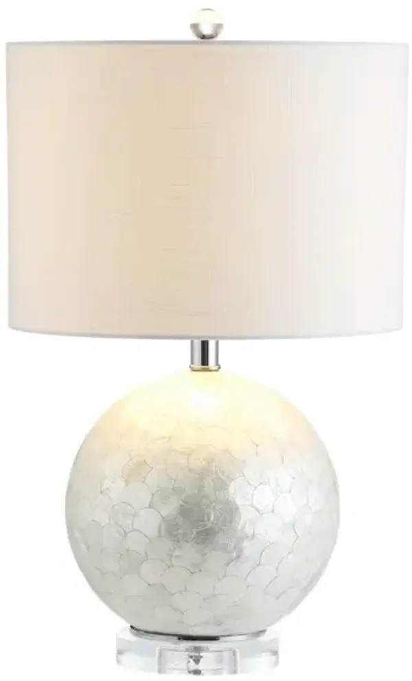 Zuri Capiz Seashell Sphere LED Table Lamp