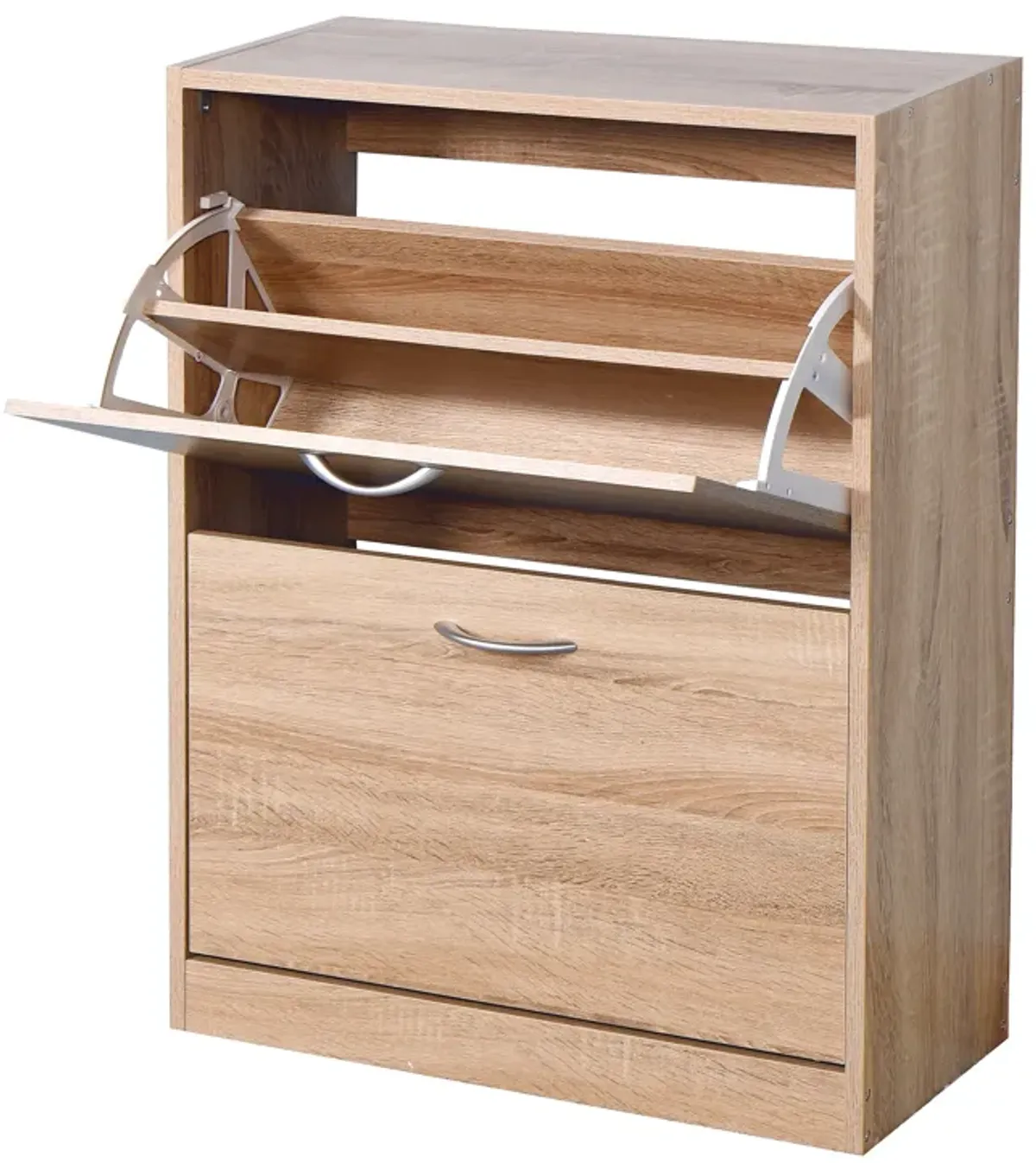 Hivvago Entryway Wooden Shoe Storage and Cabinet with 2 Flip Doors