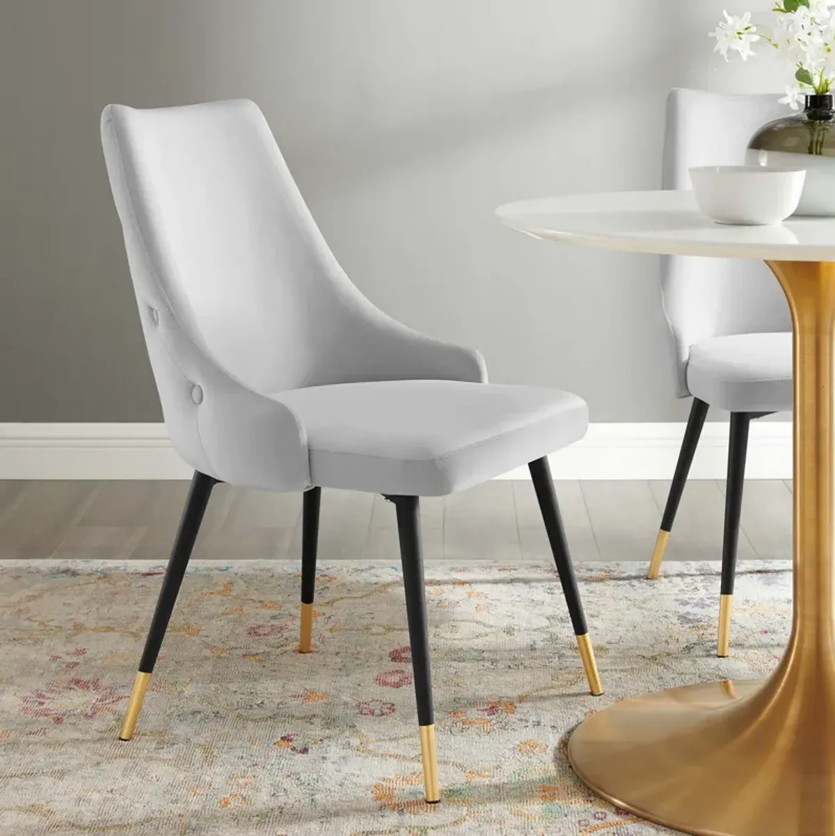 Adorn Tufted Performance Velvet Dining Side Chair-Benzara