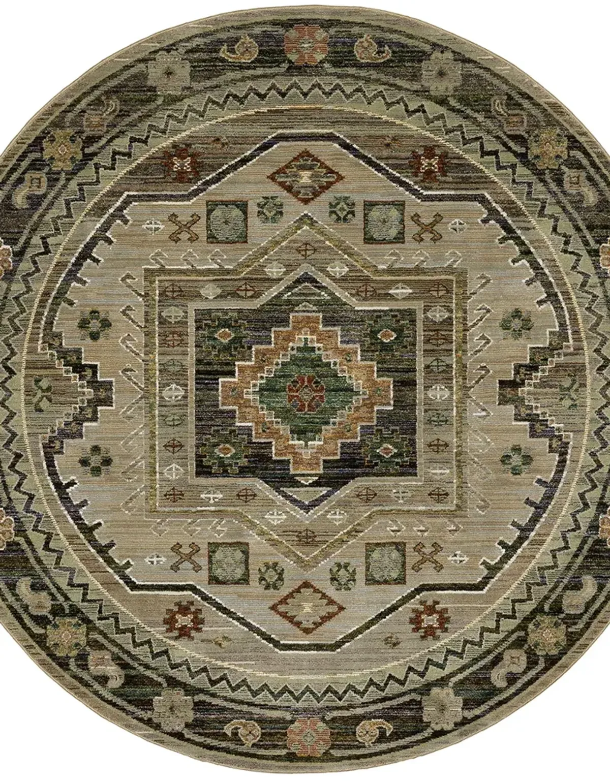 Andorra 5'3" x 7'3" Green Rug