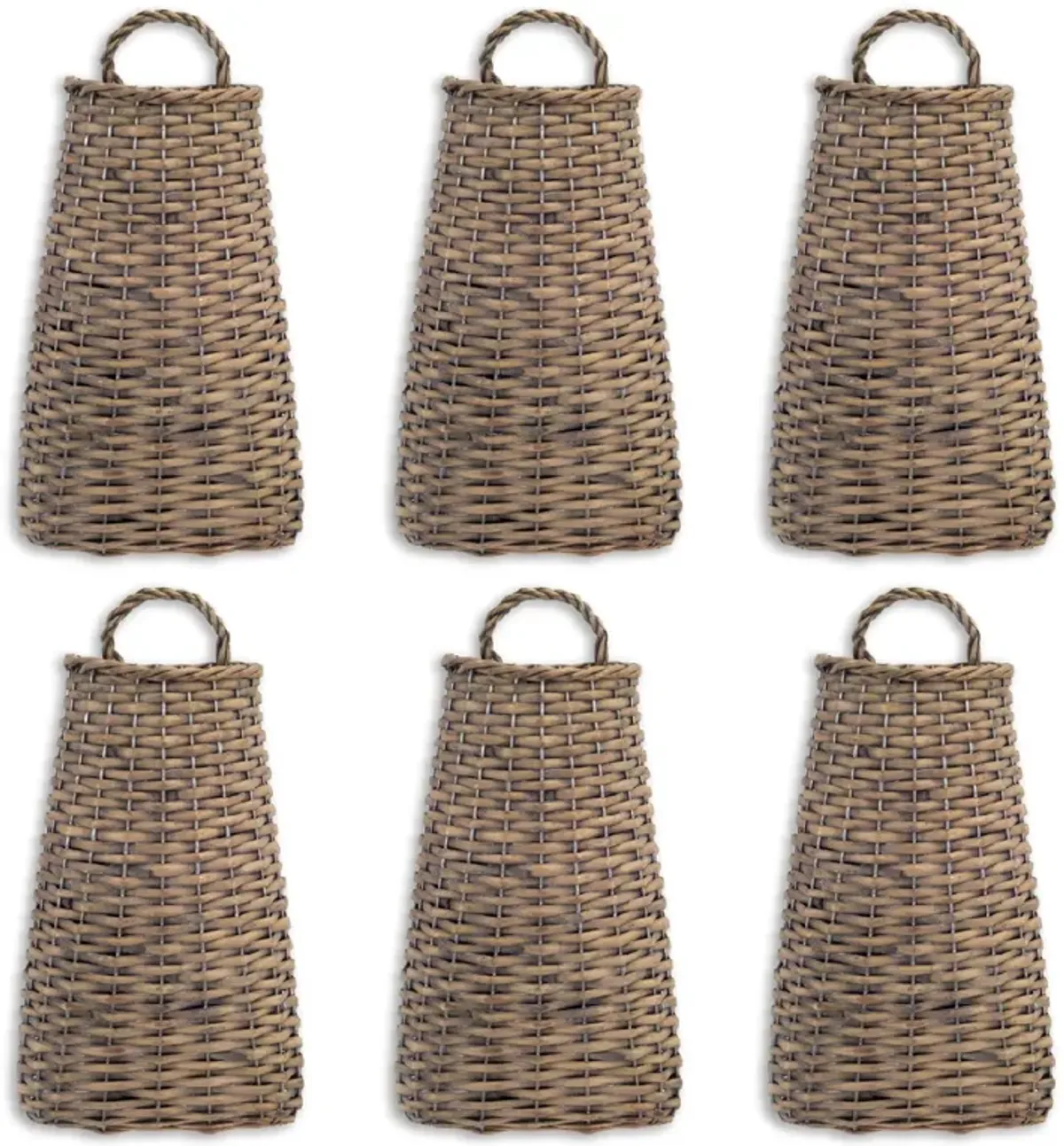 Wall Basket Set of 6 - Stylish Hanging Storage Baskets for Home Organization