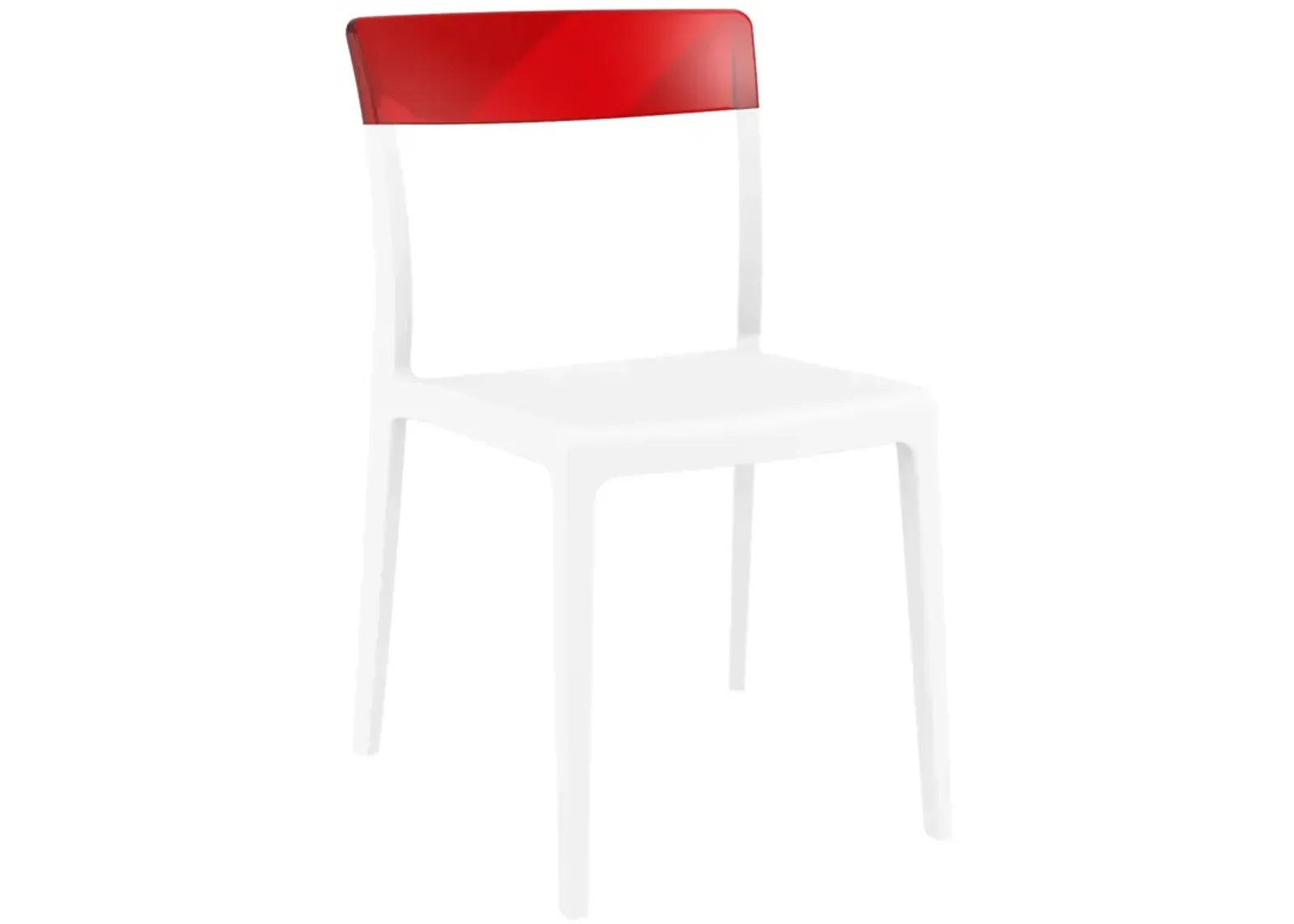 33" White Outdoor Patio Dining Chair