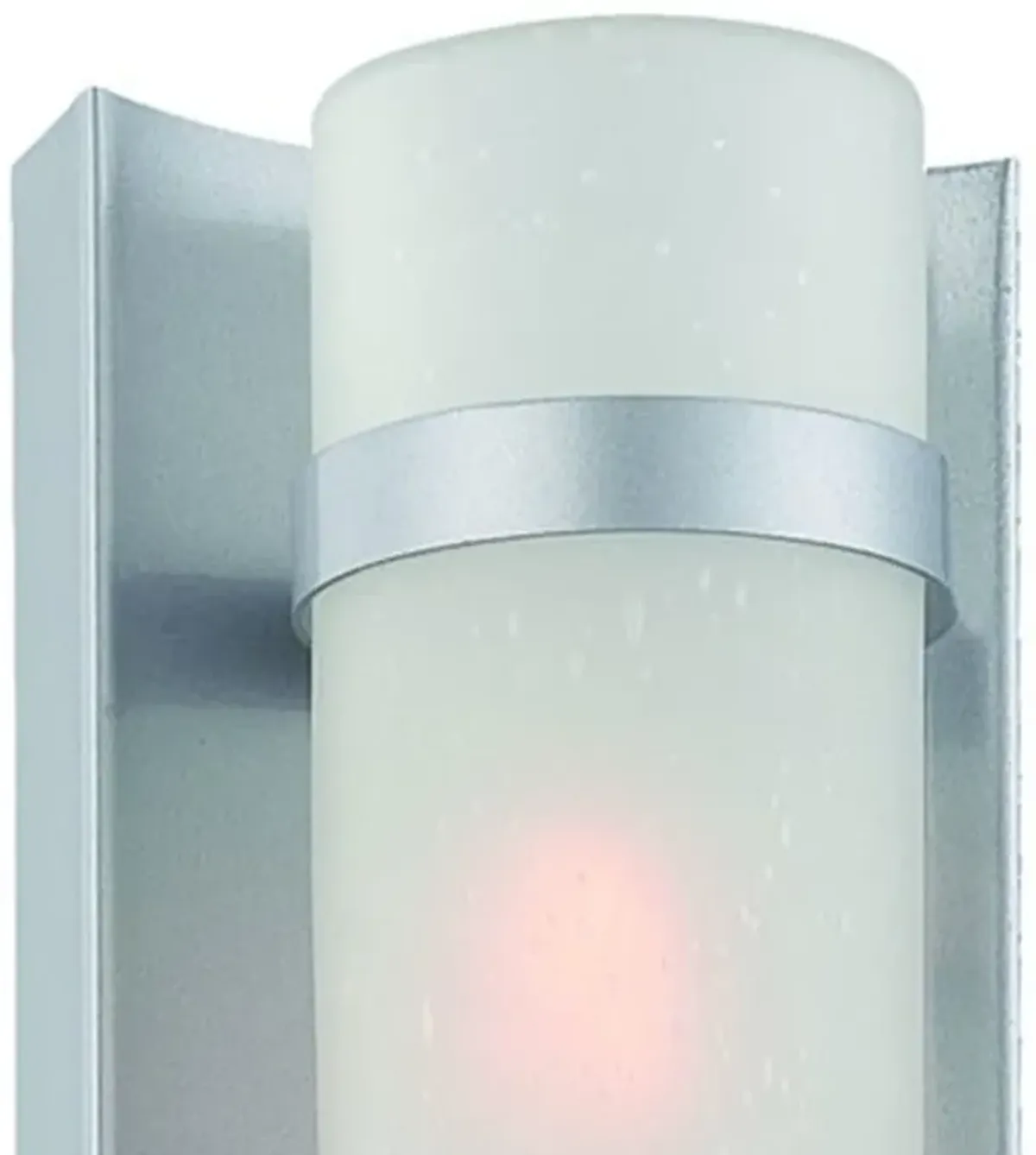 Hivvago Brushed Silver and White Glass Wall Sconce