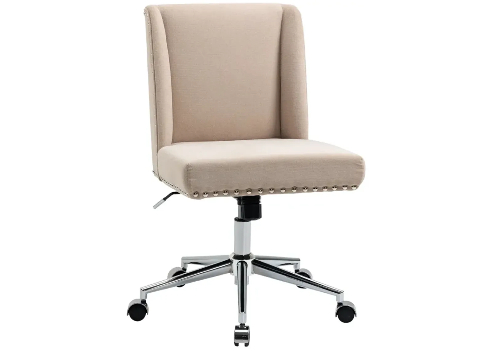 Beige Task Chair: Ergonomic Office Chair with Adjustable Tension