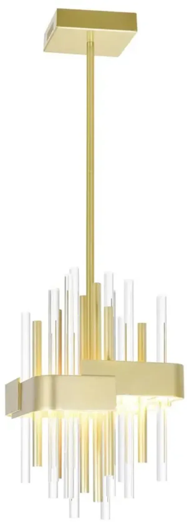 CWI Lighting Millipede 8 in LED Satin Gold Mini Pendant