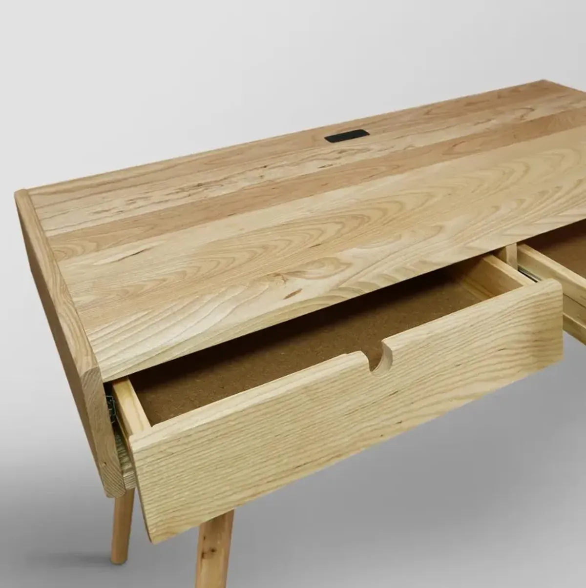 Freedom Desk with USB Ports Made of Solid American Oak