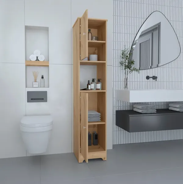 Streamdale Brighton 1-Shelf Linen Cabinet Light Oak