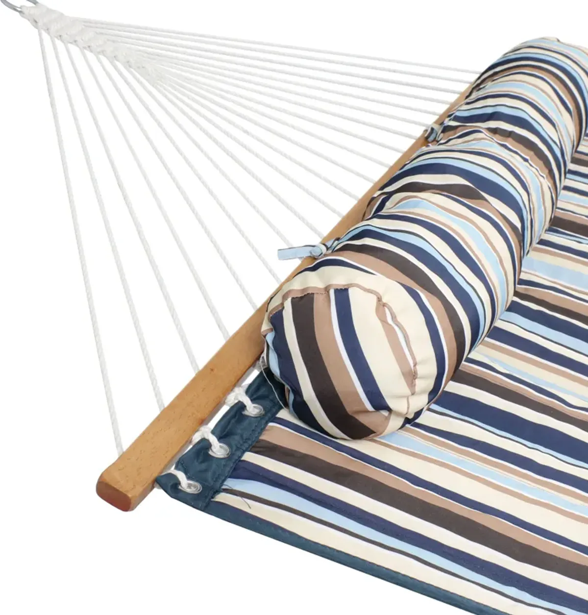 Sunnydaze Large Quilted Hammock with Spreader Bars and Pillow