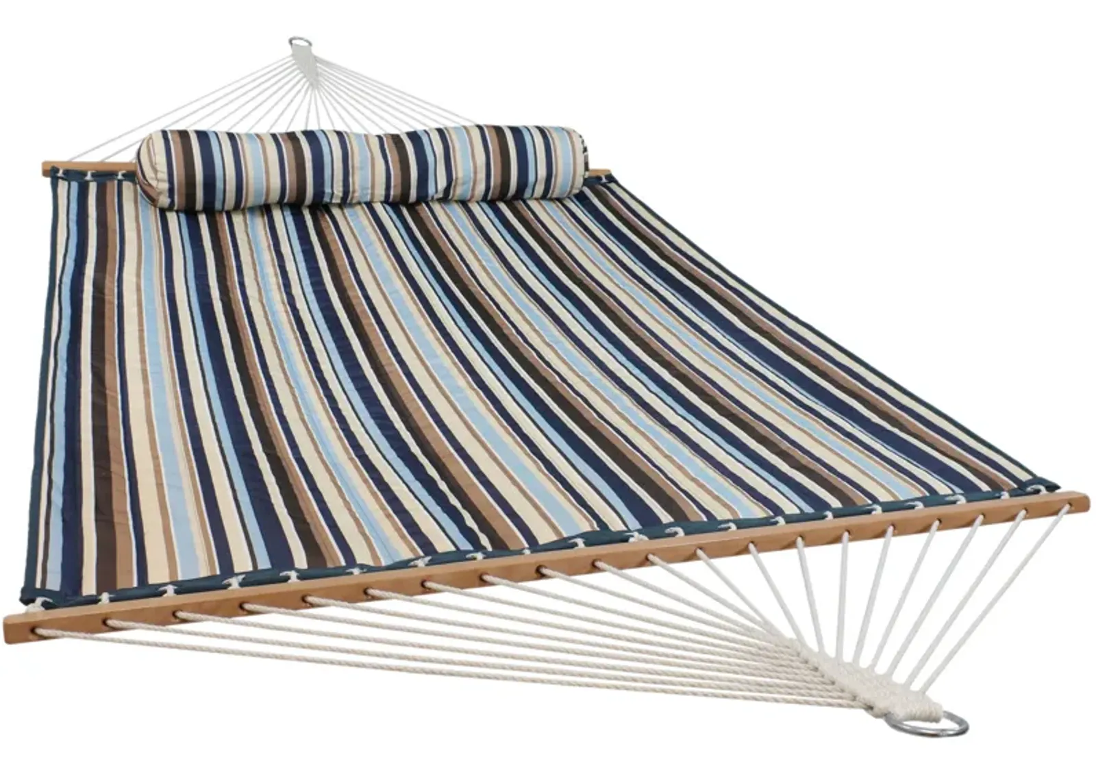 Sunnydaze Large Quilted Hammock with Spreader Bars and Pillow