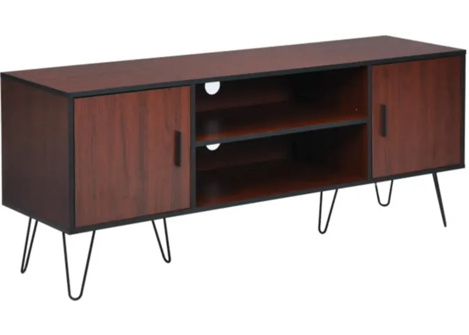 Hivvago 59 Inch Retro TV Stand for TVs up to 65 Inch with 6 Metal Legs