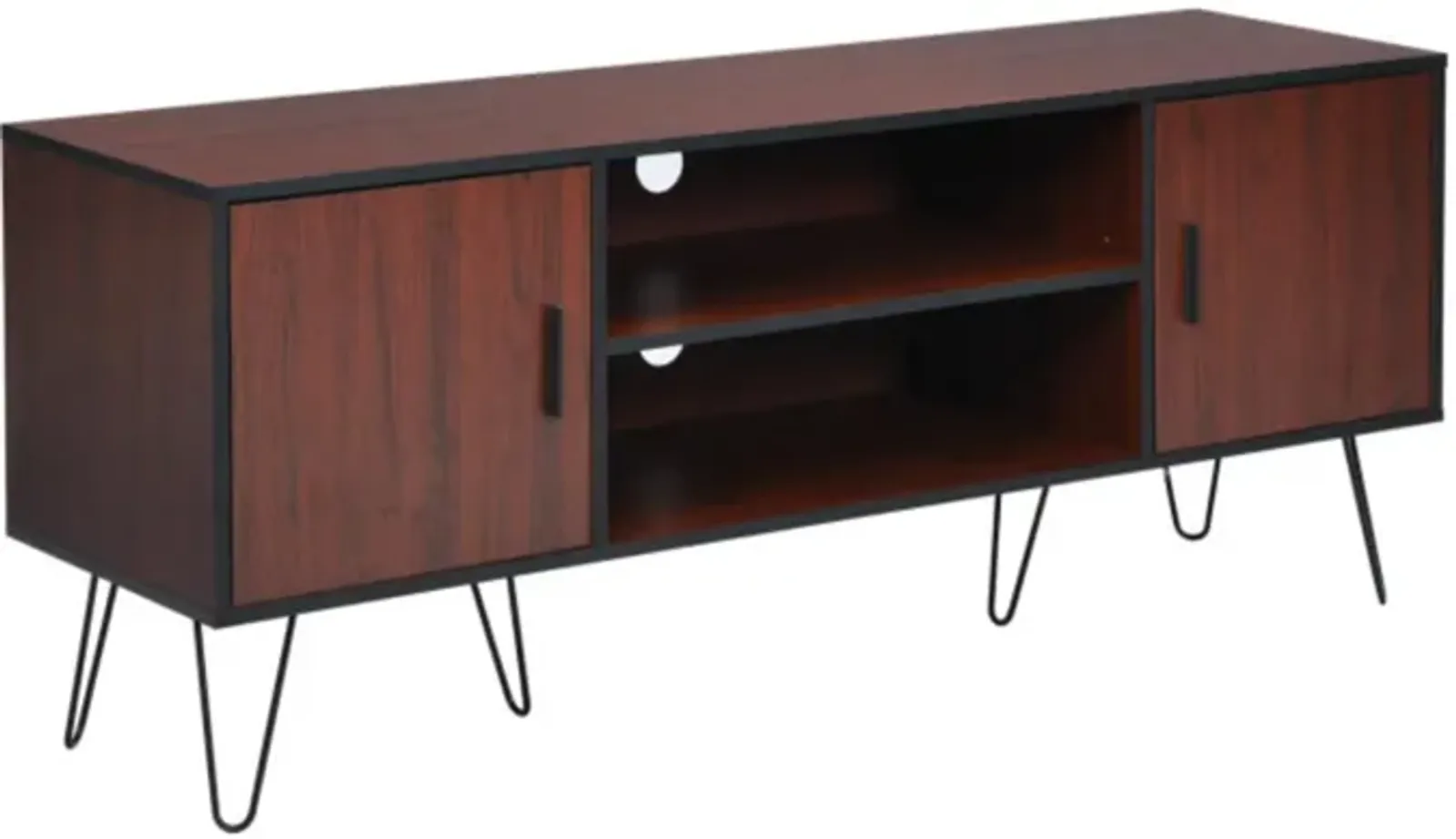 Hivvago 59 Inch Retro TV Stand for TVs up to 65 Inch with 6 Metal Legs