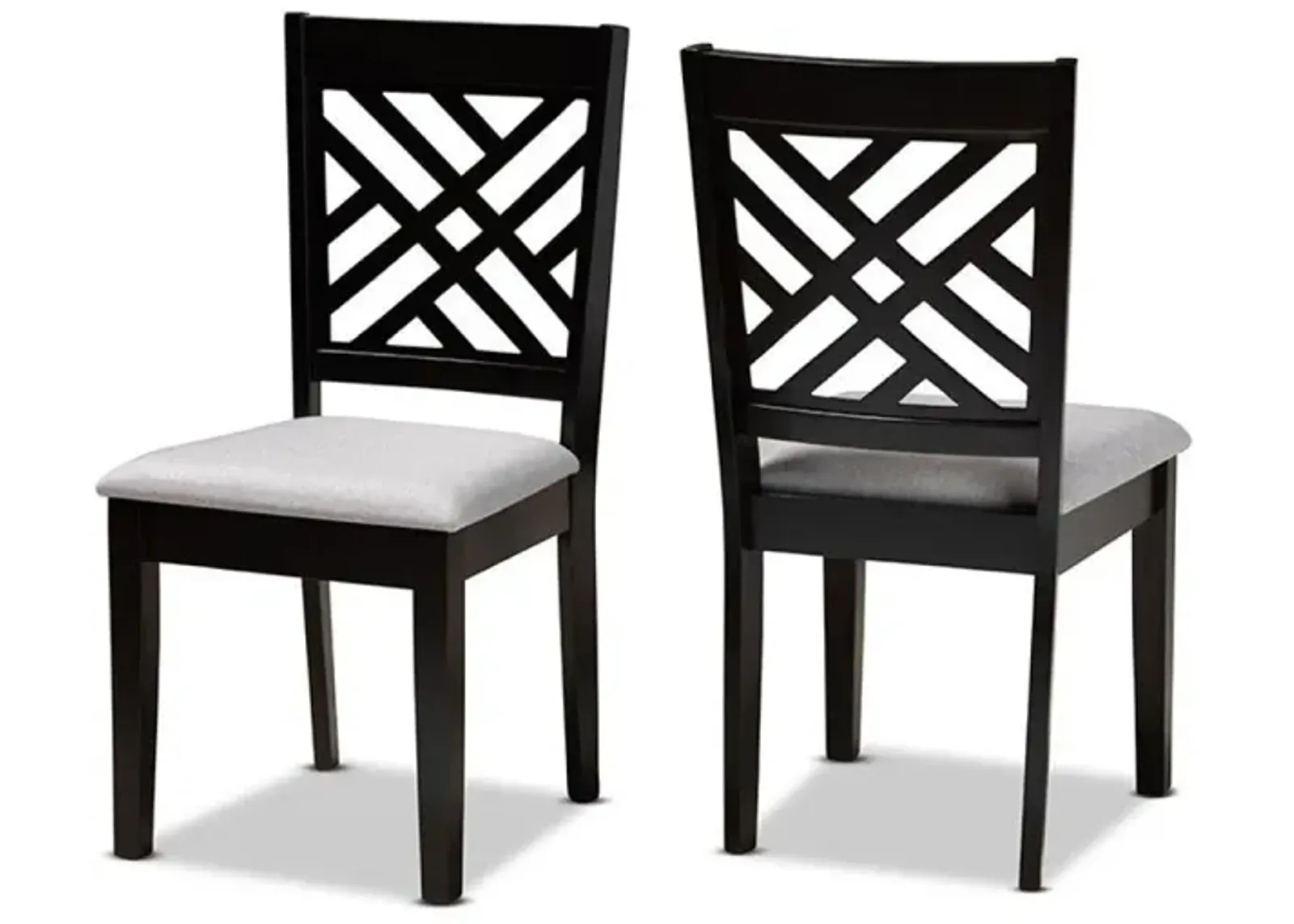 Espresso Brown Finished Wood 2-Piece Dining Chair Set Set