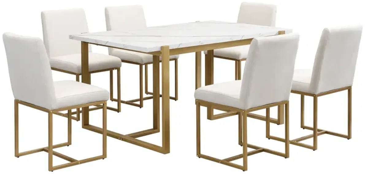 Merax Modern Dining  Set for 6 Person