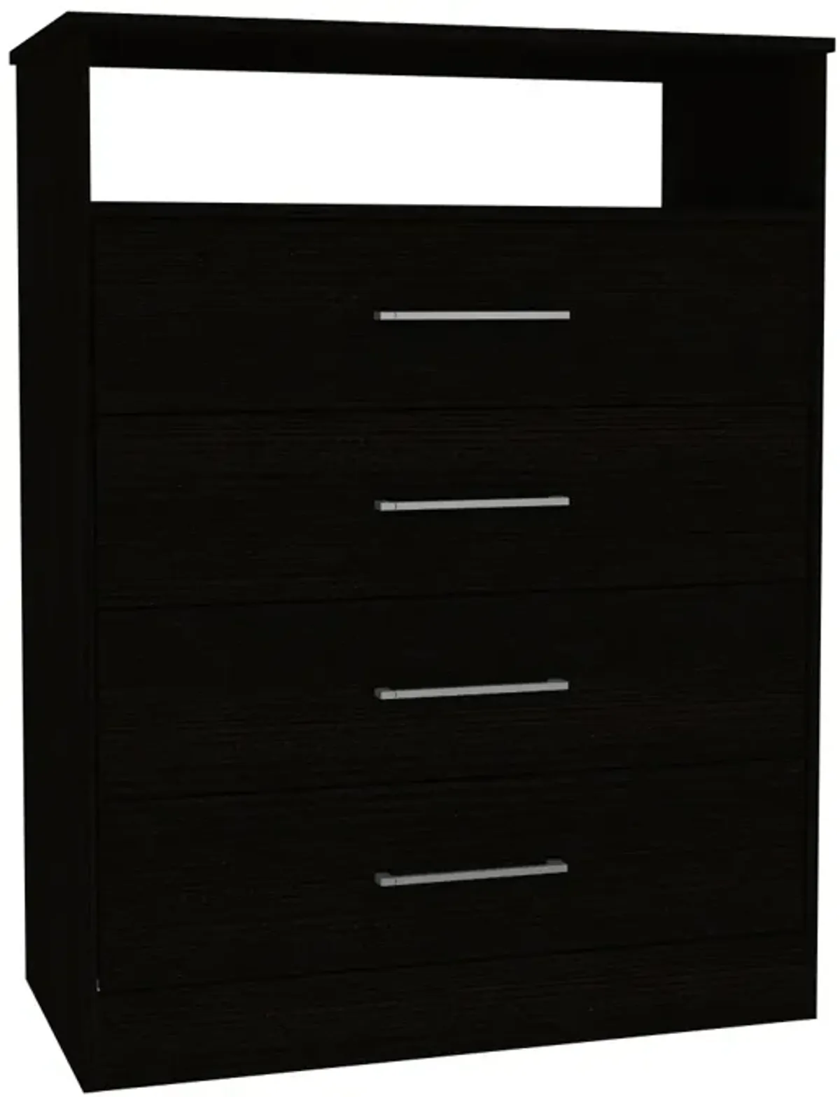 Cassville 4-Drawer 1-Shelf Dresser Black Wengue