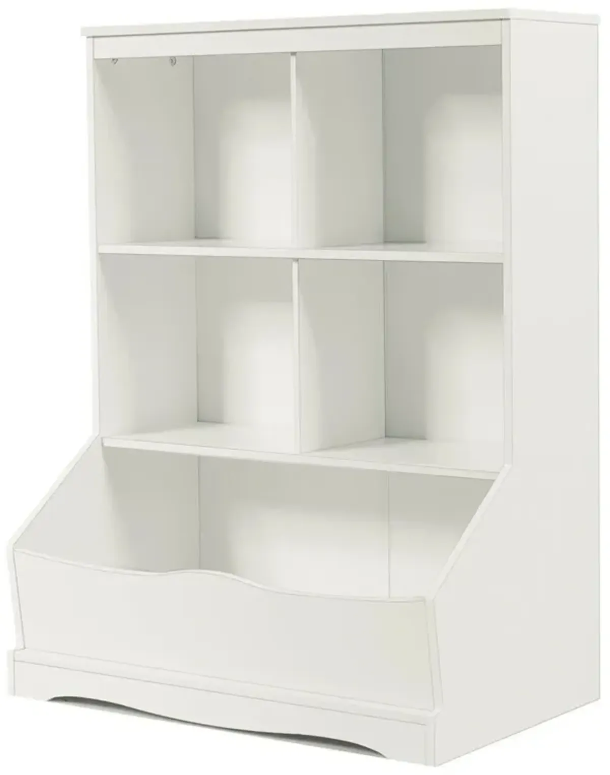 3-Tier Children's Multi-Functional Bookcase Toy Storage Bin Floor Cabinet