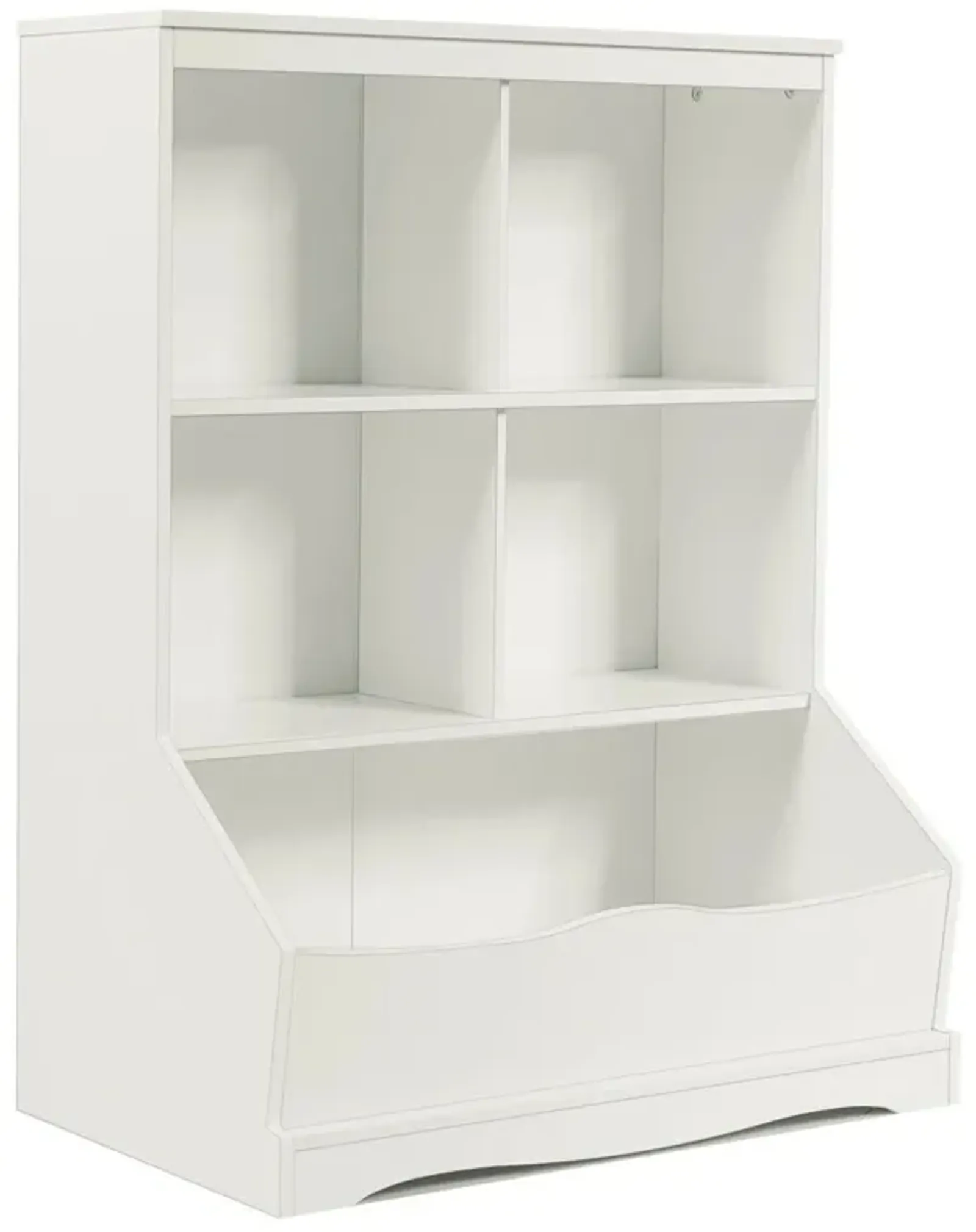 3-Tier Children's Multi-Functional Bookcase Toy Storage Bin Floor Cabinet