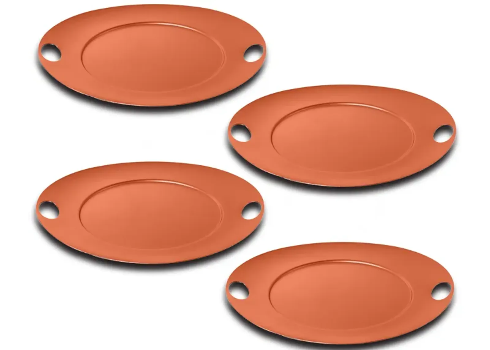 Atmosfera 4-Piece Saturno Tray in Materic Rust