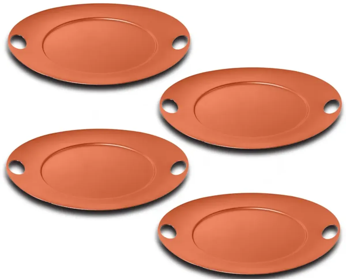 Atmosfera 4-Piece Saturno Tray in Materic Rust