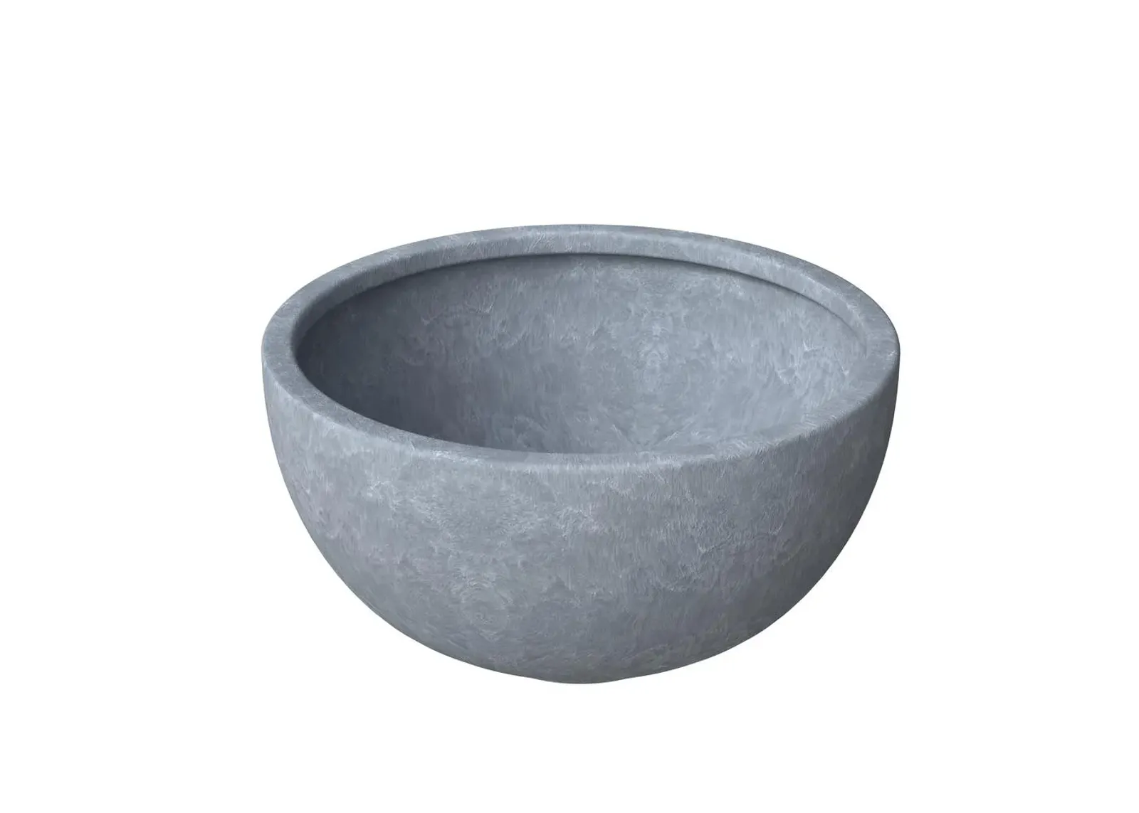 LeisureMod Iris Fiberstone Planter in Grey 12 Dia