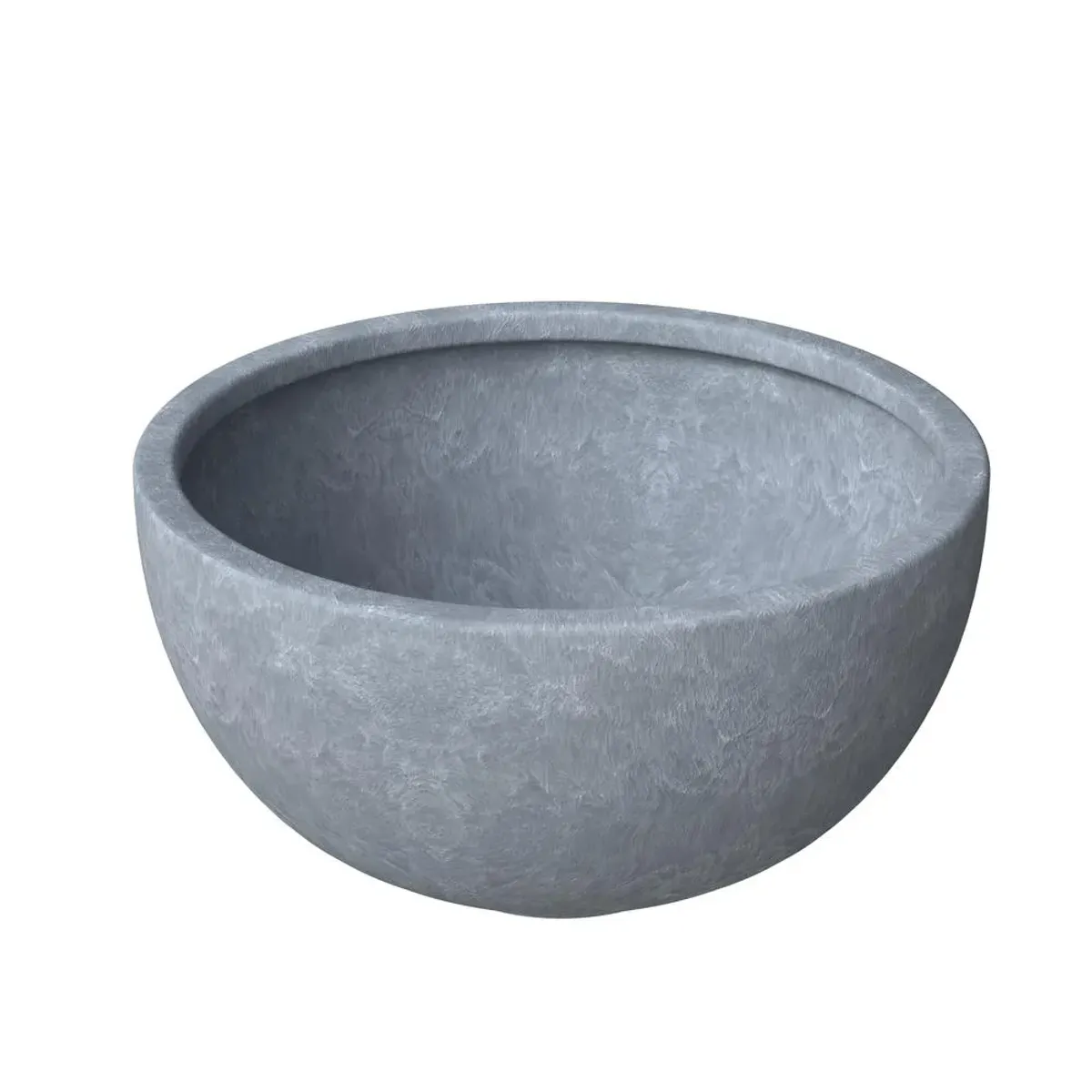 LeisureMod Iris Fiberstone Planter in Grey 12 Dia