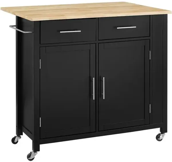 Crosley Furniture Savannah Wood Top Drop Leaf Kitchen Island/Cart
