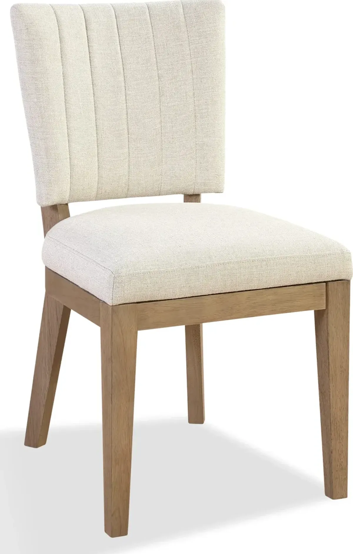 Sumner Channel Back Upholstered Dining Chair in Natural - Set of 2