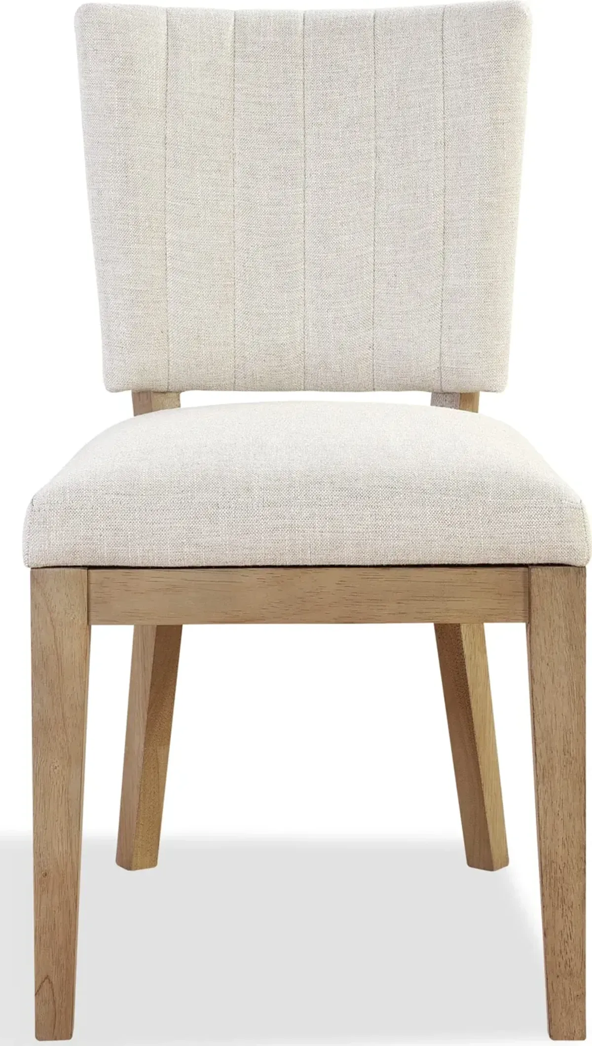 Sumner Channel Back Upholstered Dining Chair in Natural - Set of 2