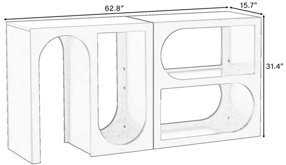 Merax Modular Entryway Console Table