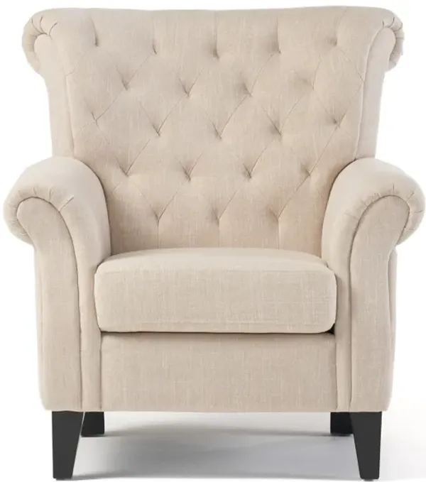 Merax Comfy Accent Chair with Tufted Backrest