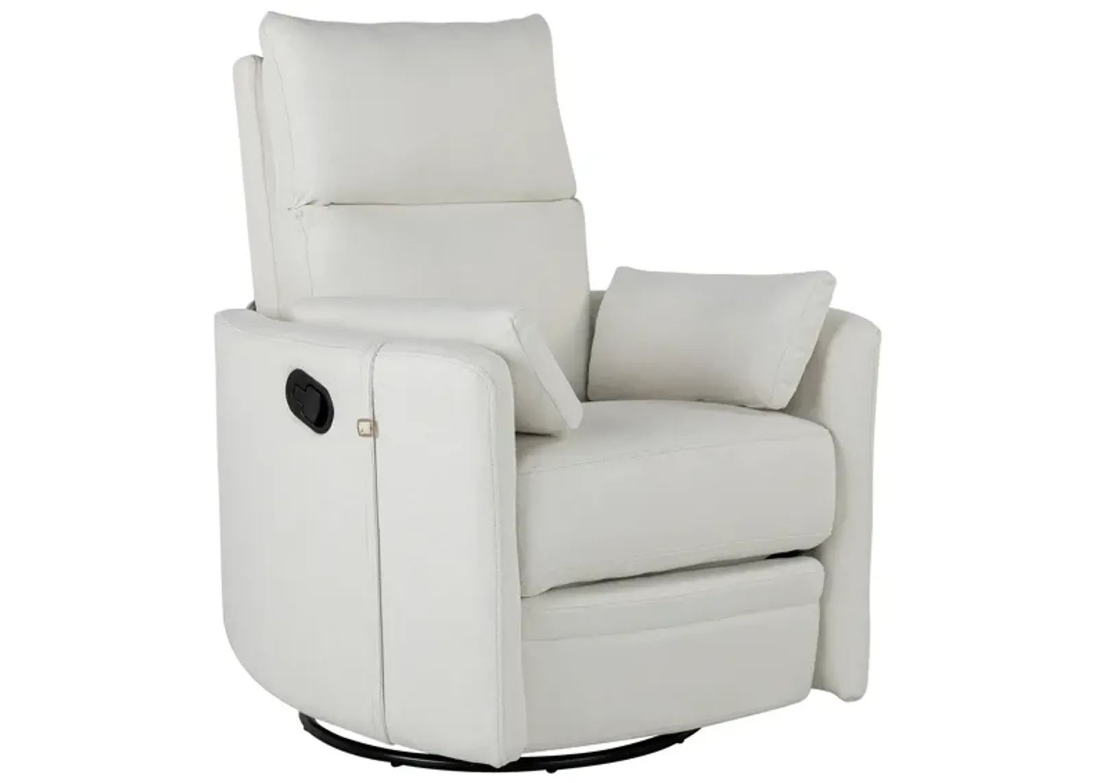 Merax Upholstered Swivel Recliner Manual Rocker Chair